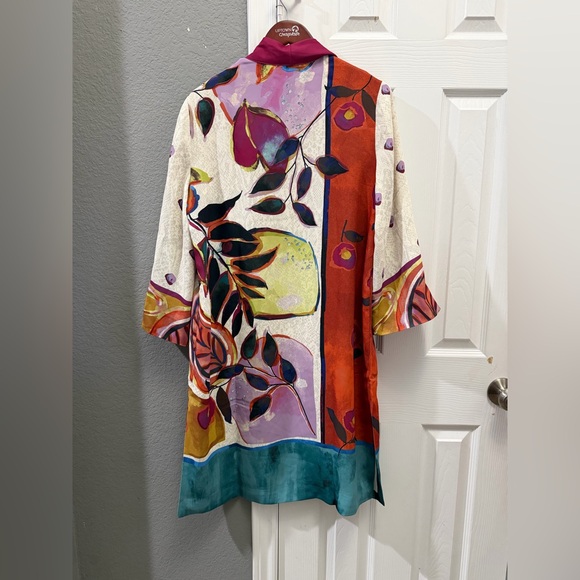 Chico’s multicolor floral duster with pockets - Picture 4 of 6